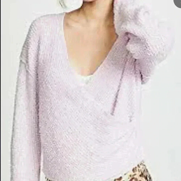 Free People Faux Wrap Sweater - Picture 1 of 6